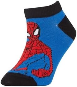 Resim DeFacto Erkek Çocuk Marvel Spiderman Pamuklu 3'lü Patik Çorap erkek-çocuk 