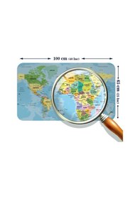 Resim Eğitici - Öğretici Dünya Ve Türkiye Haritası Çocuk Odası Duvar Sticker-60x105-3888 Renkli 