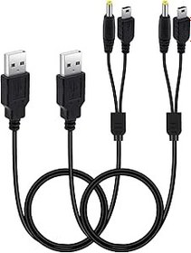 Resim Mcbazel 2'si 1 Arada PSP Şarj Kablosu - PSP1004/3000/2000/1000 için 2 Adet USB Şarj Kablosu 