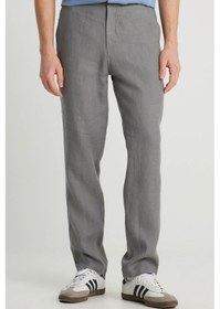 Resim Wrangler Keten Chino Pantolon Gri Erkek Pantolon 000000000102265388 Gri 