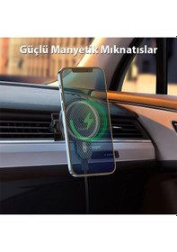Resim Hoco Ca85 Araç Havalandırma Bölmesi 15w Kablosuz Hızlı Şarj Telefon Tutucu- 5775 