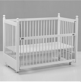 Resim Meltem Kids Mondo Sallanır Ahşap Anne Yanı Beşik - 60x120 cm (beyaz) Beyaz 