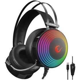 Resim Rampage RM-K97 Helix 7.1 Surround RGB Kulak Üstü Oyuncu Kulaklığı 
