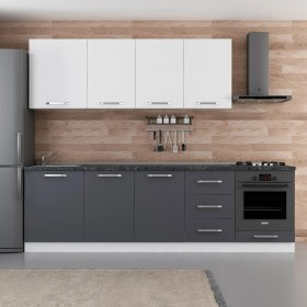 Resim Minar 270 cm Mutfak Dolabı Beyaz Antrasit 270-A3 