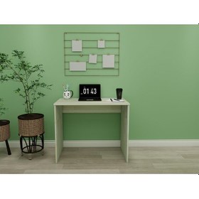 Resim Işıltı Ahşap Ladin Çalışma Masası Ahşap 