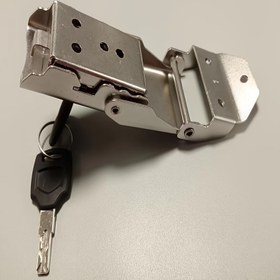 Resim Ağır Hizmet Tipi Motosiklet Bagaj Kilidi, Çıkarılabilir Askı, Demir Hırsızlığa Karşı Araç Kasası Kilidi, Tüm Araçlar için Güvenli Araç Aksesuarı 