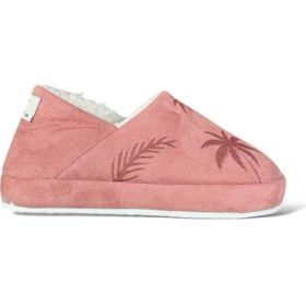 Resim Liger Ultra Hafif Palmiye Desenli Yünlü Ev Ayakkabısı Kadın Panduf PUDRA 