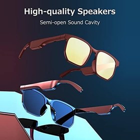 Resim Pepisky Alı Kablosuz BT5.0 Müzik Gözlükleri Doğa Sporları Kararlı Eşleştirme Dahili Hoparlör Geniş Uyumluluk Kırmızı 