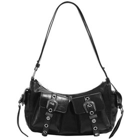 Resim Charhp&kejnt Çantalar Kadınlar İçin Millennium Hot Girl Motosiklet Çantası Elde Taşınabilen Çok Yönlü Omuz Çantası Siyah 