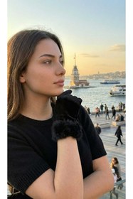 Resim LAGRANZE Asalet Kadifesi Kısa Kadın Eldiven 