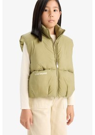 Resim Defacto Fermuarlı Şişme Haki Kız Çocuk Yelek E7683a8/kh462 Haki 