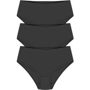 Resim Papatya 0235 3'lü Kadın Külot Siyah 44-46 Siyah 