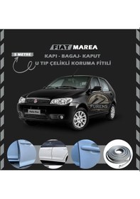 Resim Fiat Palio Oto Araç Kapı Koruma Fitili 5 Metre Parlak Gri Renk 