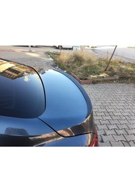 Resim Renault Megane 4 Sedan Kasa Bagaj Üstü Spoiler Piano Black-Beyaz Parlak Siyah N11.2968 