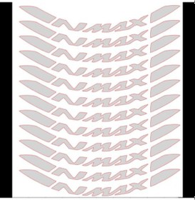 Resim Yamaha Nmax Jant Şeridi Reflektif Gri 