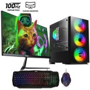 Resim İzoly Titan II i3 10100F 24" 8 GB RAM 256 GB M.2 NVMe SSD 500 GB HDD 4 GB RX550 FreeDOS Masaüstü Oyun Bilgisayarı 