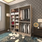 Resim Kenzlife giysi dolabı fikret 180*180*45 crd gardırop 