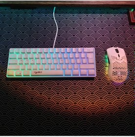 Resim Oldfriend Hxsj Taşınabilir 61 Tuşlu Beyaz Rgb Oyun Klavye Ve 3 Modlu Kablosuz Fare Seti Diğer 