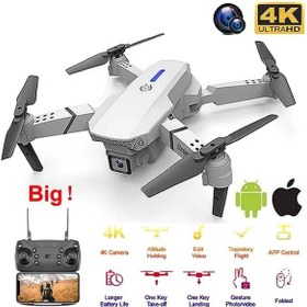 Resim E88 4k Hd Çift Kameralı Drone App Kontrol Wifi Li Katlanabilir 