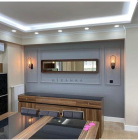 Resim Yemek Masası Tasarımı Boyanabilir Çıta Hazır Kesim Anka148 