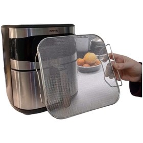 Resim Popüler Onvo OVFRY06 Airfryer 8 lt Yağsız Fritöz Airfryer Yağ Koruyucu Tel Kafes Uyumlu 