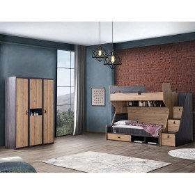 Resim Setay Ranza, Doğa Ranza Karyola + 3 Kapılı Dolap + 2 Adet Comfort Yatak 