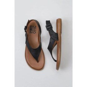 Resim Bueno Shoes Siyah Deri Kadın Parmak Arası Sandalet 01WY8807 01WY8807 