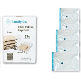 Resim Mcreative Co. Vakumlu Hurç Poşet Setleri 5 Parça 50X70-2, 60X80-2, 80X100-1 