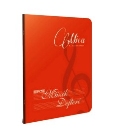 Resim Mica 17x24 40 Yaprak Plastik Kapak Müzik Defteri Kırmızı 1482 