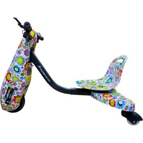 Resim Ryder Star Drift Car Drift Scooter Elektrikli Kaykay Hoverboard Dirift Kar Bluetooth Hoparlörlü Led Işıklı RS-R1 Sun Flower Grafiti 