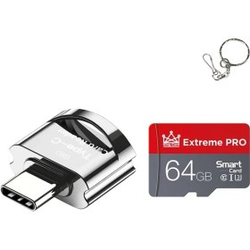 Resim ZSHSKJ C10 Tip-C Arabirimi Cep Telefonu Hafıza Kartı, Kapasite: 64GB (Gümüş Gri) (Yurt Dışından) 