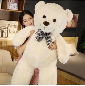 Resim Peluş Ayı 120 cm Papyonlu Sevimli Ayı - Sevgiliye En Özel Hediye 