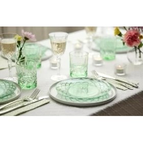 Resim Glas Sorrento Cam Tabak 4 Adet Çap:21 cm Yeşil 