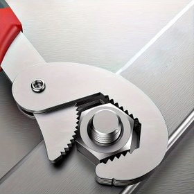 Resim Evrensel Ayarlanabilir Anahtar Aracı: Tüm DIY İhtiyaçlarınız İçin Çok Fonksiyonlu Çift Taraflı Boru Anahtarı & Canlı Ağız Pense! 