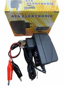 Resim Ata Elektronik 6 Volt Akü Şarj Cihazı Oyuncak Araba Araç Akü Adaptörü 