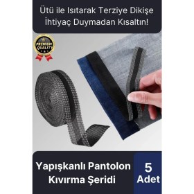 Resim Dayanıklı Polyester Esnek Kendinden Yapışkanlı Pantolon Kumaş Kıvırma Yapıştırma Bandı Şeridi-5 Adet 