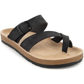 Resim Muya Haiko Anatomik Taban Erkek Ayarlanabilir Bantlı Parmak Arası Siyah 