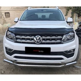 Resim MKG Vw Amarok 2010 - 2020 Ön Kaput Koruyucu Rüzgarlığı Piano Black 3.2 Mm Kalın Plastik 