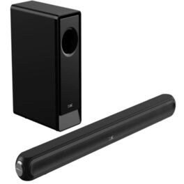 Resim boAt Aavante Bar 1680D Bluetooth Soundbar with Dolby Audio, 120W RMS, Signature Sound, 2.1 Channel, 3D Surround Sound, Multi-Compatibility and Master Remote Control(Knight Black) 