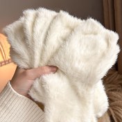 Resim 10 adet/5 çift Kadın Süper Yumuşak Peluş Çorap - Rahat Mink Saç Karışımı, Orta Boy, Düz Renk Sıcak ve Rahat, Polyester Karışımı, Makinede Yıkanabilir, Sonbahar/Kış için Mükemmel, Rahat Çoraplar 