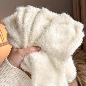 Resim 10 adet/5 çift Kadın Süper Yumuşak Peluş Çorap - Rahat Mink Saç Karışımı, Orta Boy, Düz Renk Sıcak ve Rahat, Polyester Karışımı, Makinede Yıkanabilir, Sonbahar/Kış için Mükemmel, Rahat Çoraplar 