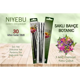 Resim NIYEBU Saklı Bahçe Çubuklu Oda Kokusu, Şisesiz Çubuklu Ortam Kokusu, 30 Gün Etkili 