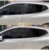 Resim Renault Clio4 Kapı Direk Dış cam çıta Maun Kaplama,Parlak Siyah 