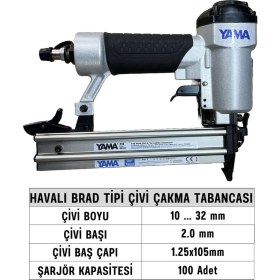 Resim Yama YAT-F32-CB101 Havalı Brad Tipi Çivi Çakma Tabancası 