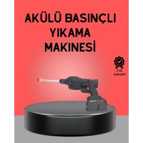 Resim K-Yonlineticaret Akülü Basınçlı Yıkama Tabancası 450PSI Su Püskürtme Makinesi 