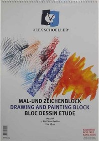 Resim Alex Schoeller 165 G Dokulu Resim Defteri 35x50 CM 15 Sayfa 