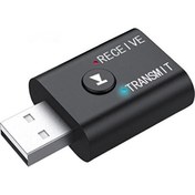 Resim 2in1 Usb Bt 5.0 Alıcı Verici 3.5 Aux Bluetooth Adaptörü TR6 Diger