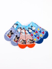 Resim Supermino Disney Mickey Lisanslı 6 Çift Çocuk Sneakers Çorap 18207 