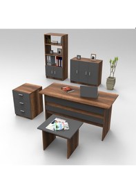 Resim L'occi Concept Diego ABCDE Ofis Büro Masa Takımı Barok-Antrasit 