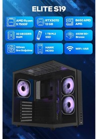 Resim Game Garaj Elite S19 R5-7500F 32 GB 1tb SSD RTX5070 Free Dos Oem Paket Masaüstü Oyuncu Bilgisayarı 